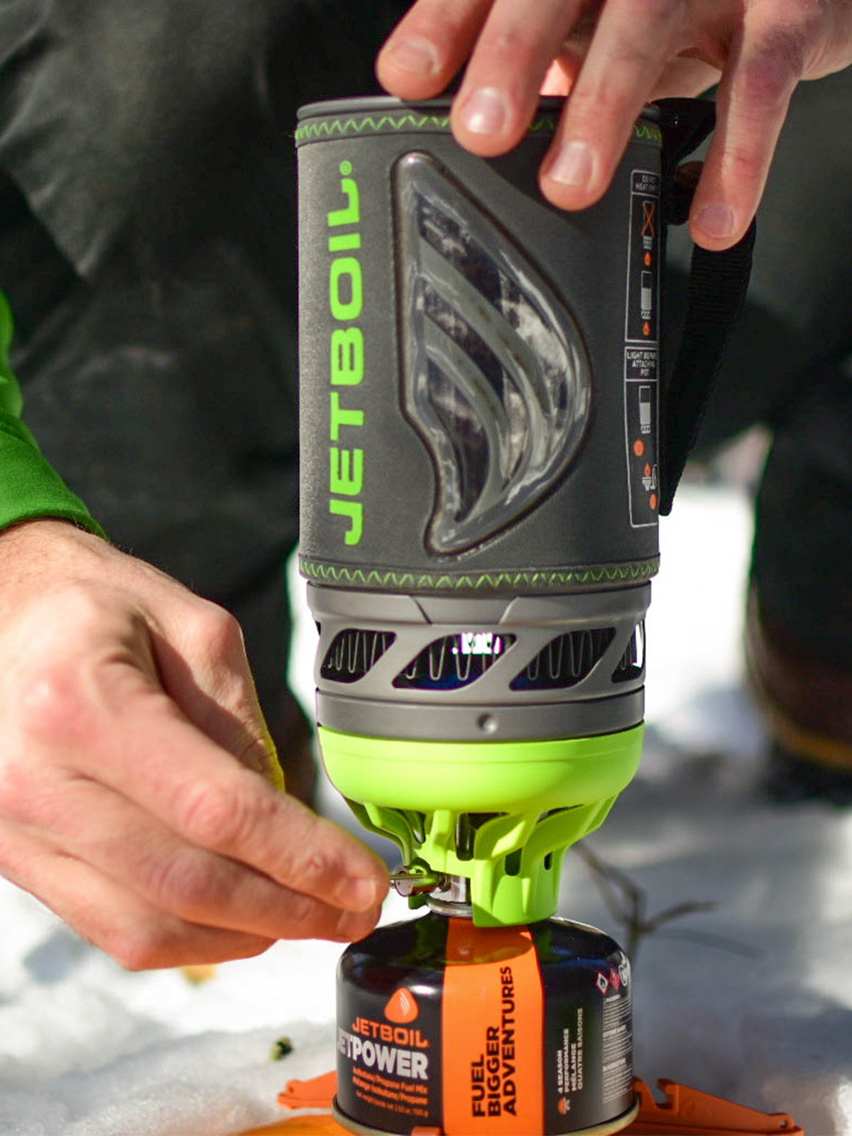 Jetboil FLASH JAVA Kit Cooking System being used