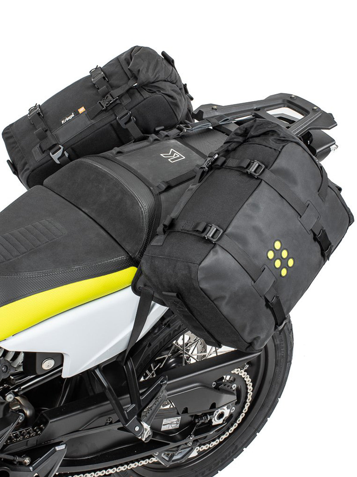 Kriega OS BASE Husqvarna Norden 901 with two adventure packs