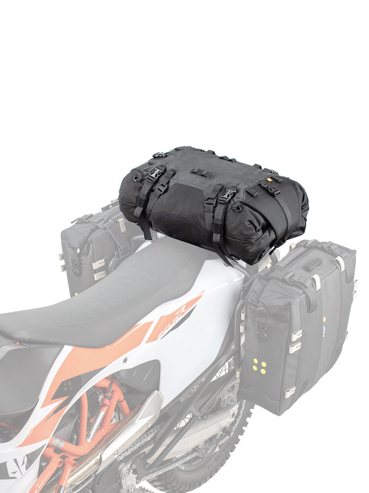 Kriega US40 Drypack Rackpack fitted to ktm motorbike