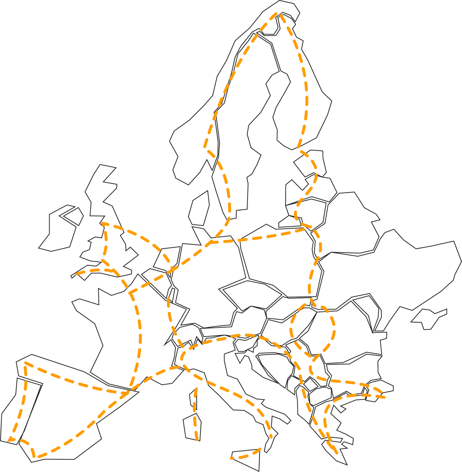 TET Europe route map