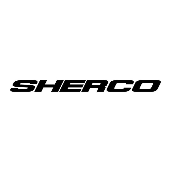 sherco black and white logo