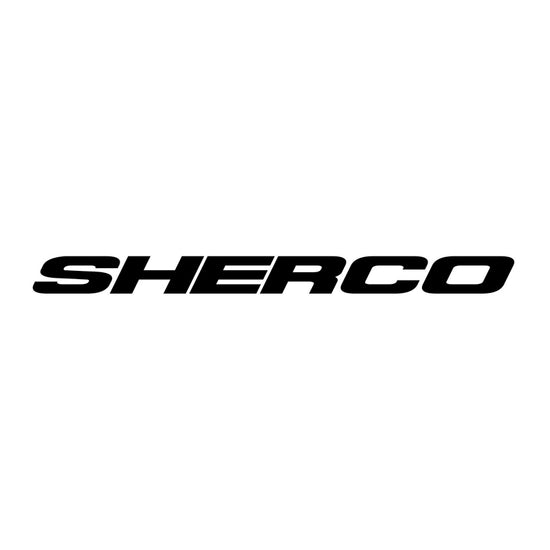 sherco black and white logo