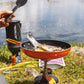 Jetboil MIGHTYMO Stove being used to cook fish in pan