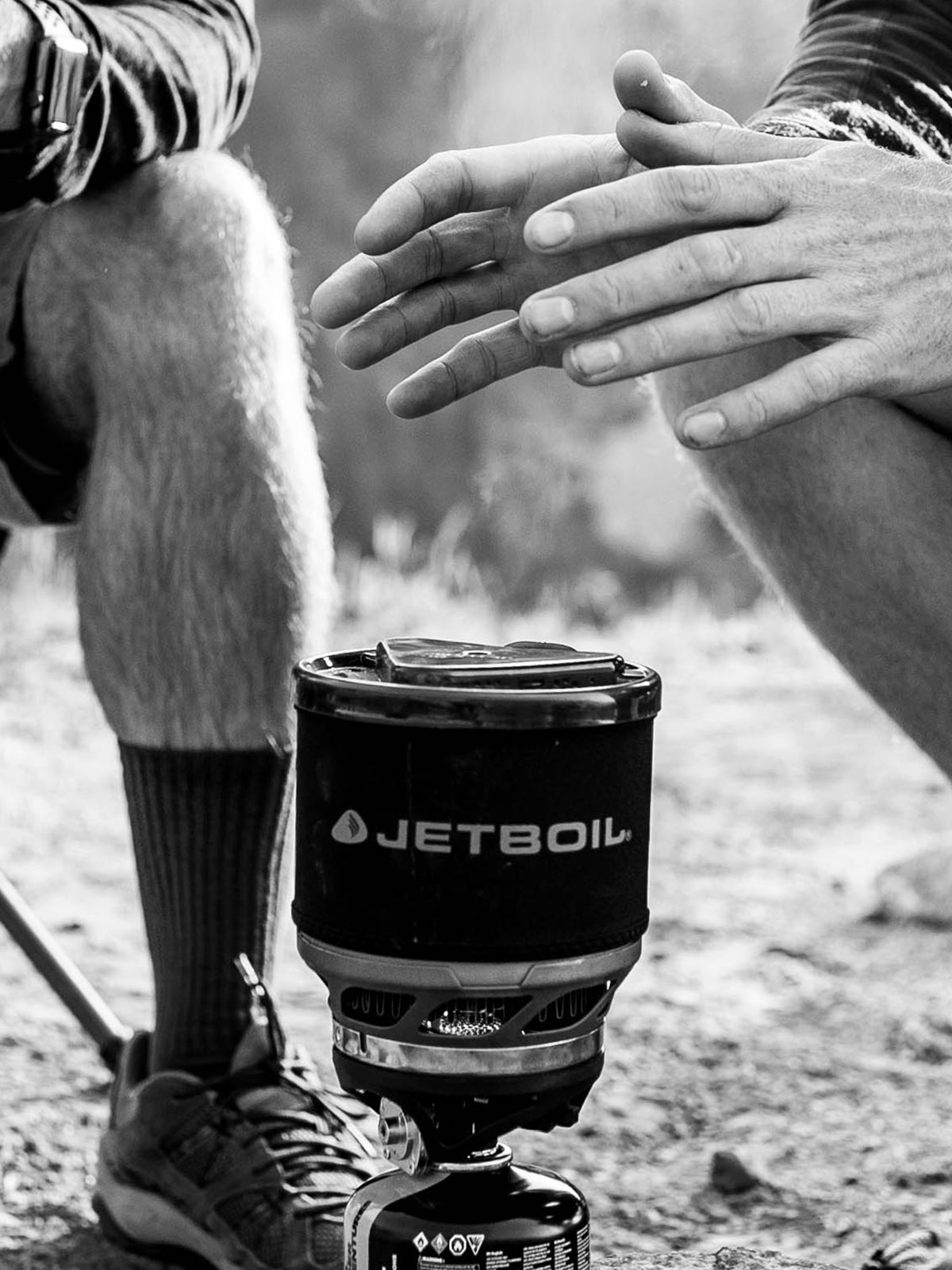 warming hands by Jetboil MINIMO
