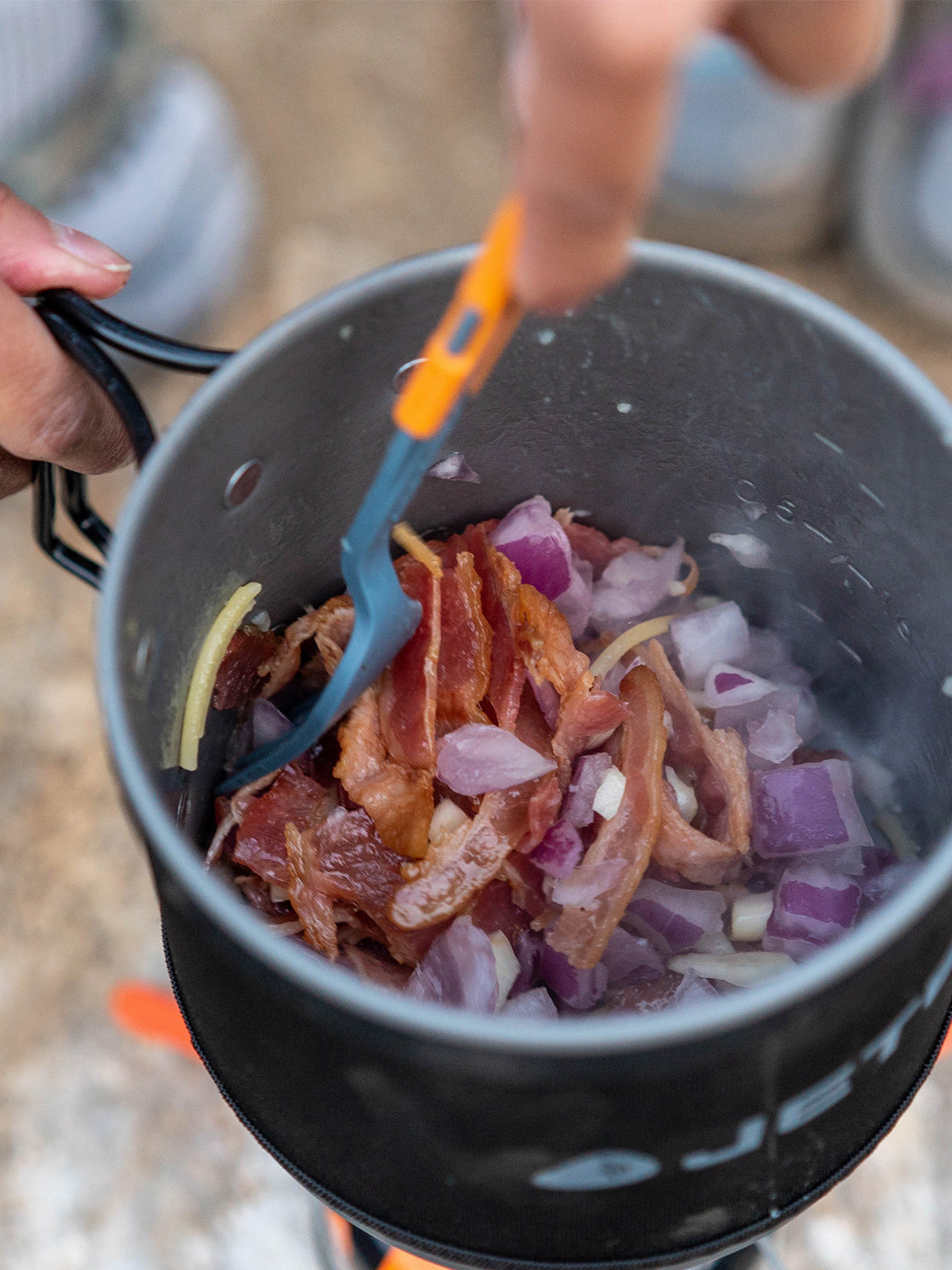 Jetboil MINIMO Cooking Bacon
