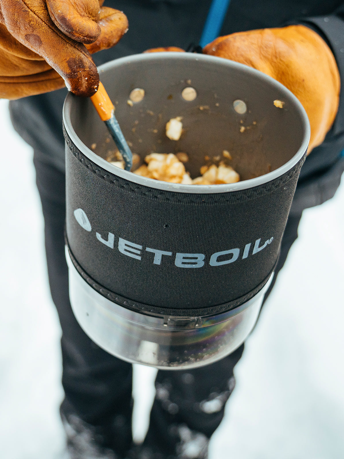 eating from Jetboil MINIMO