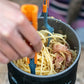 Jetboil MINIMO Charcoal Cooking Spaghetti and bacon