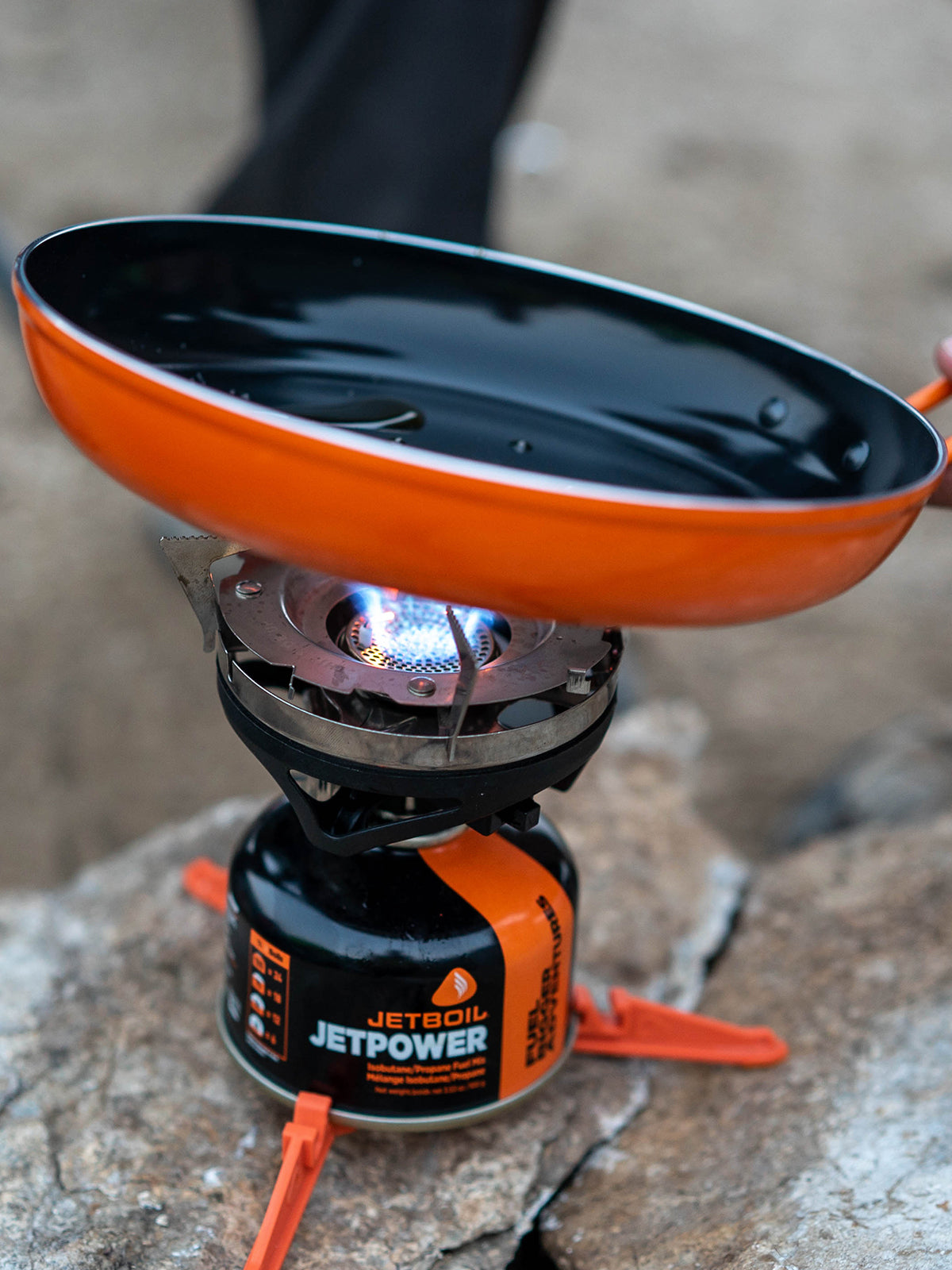 Jetboil Summit Skillet Pan used for cooking