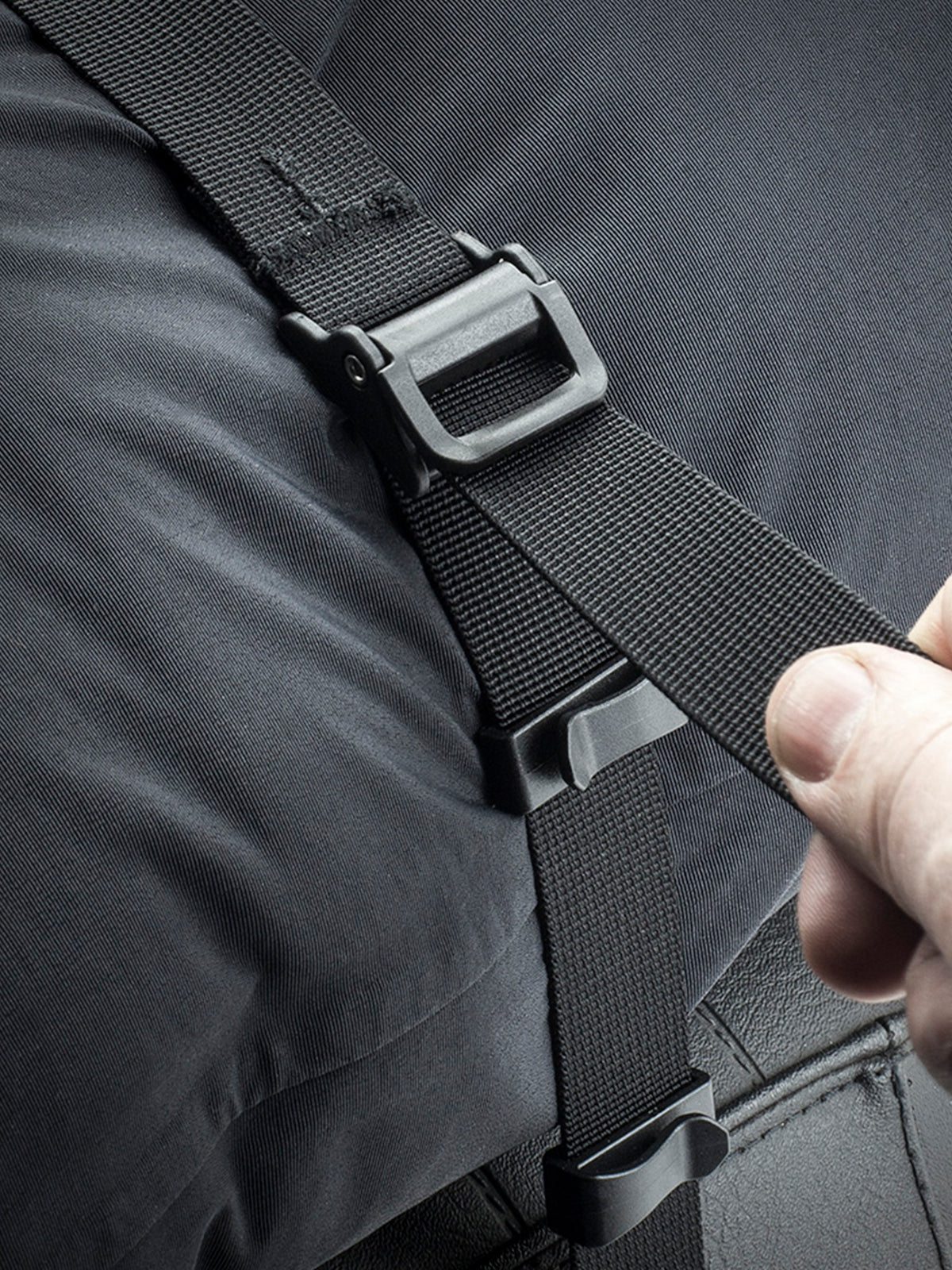 Kriega Cam Straps being used