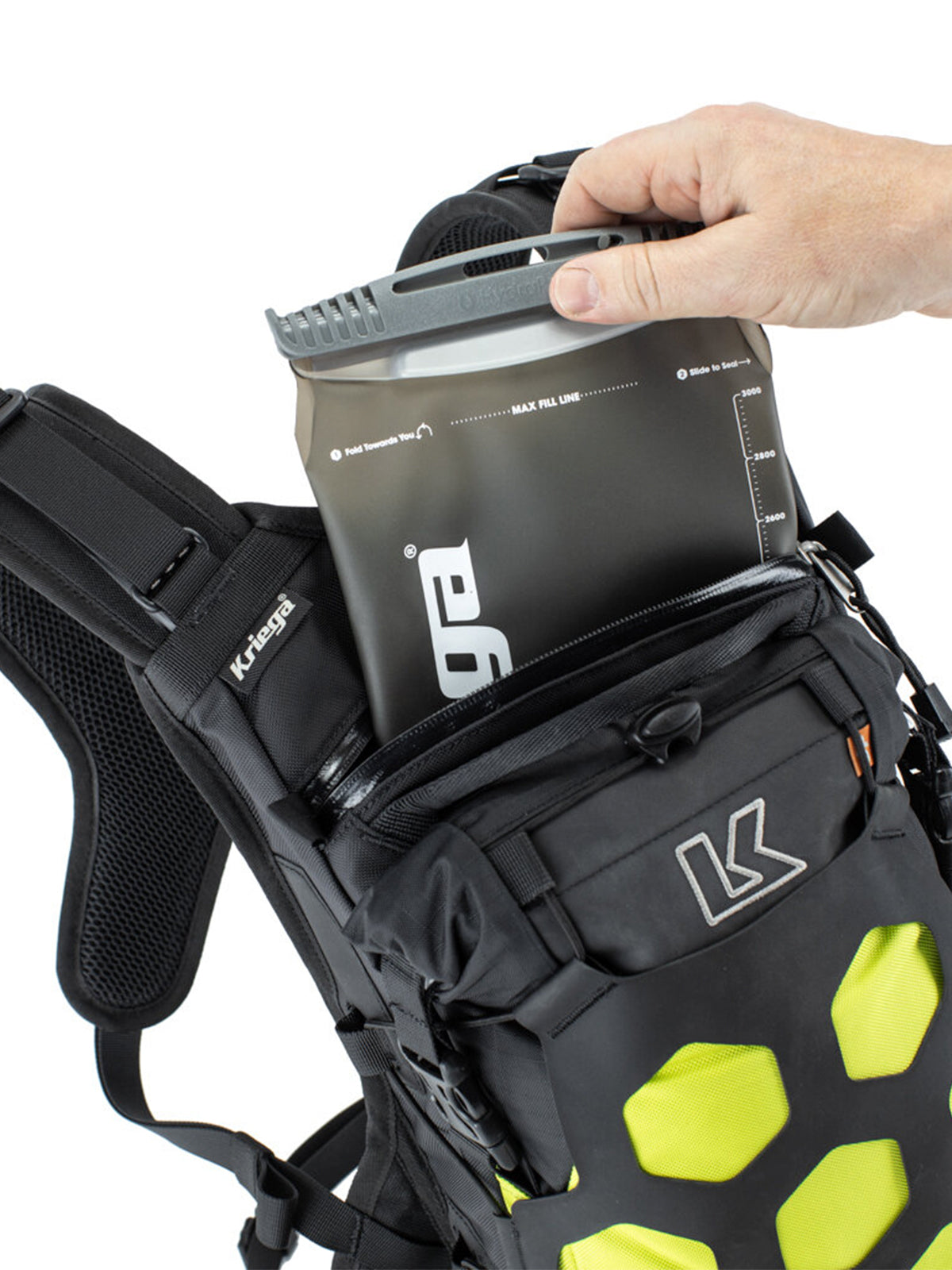 Kriega Hydration Reservoir 3 Litre in backpack