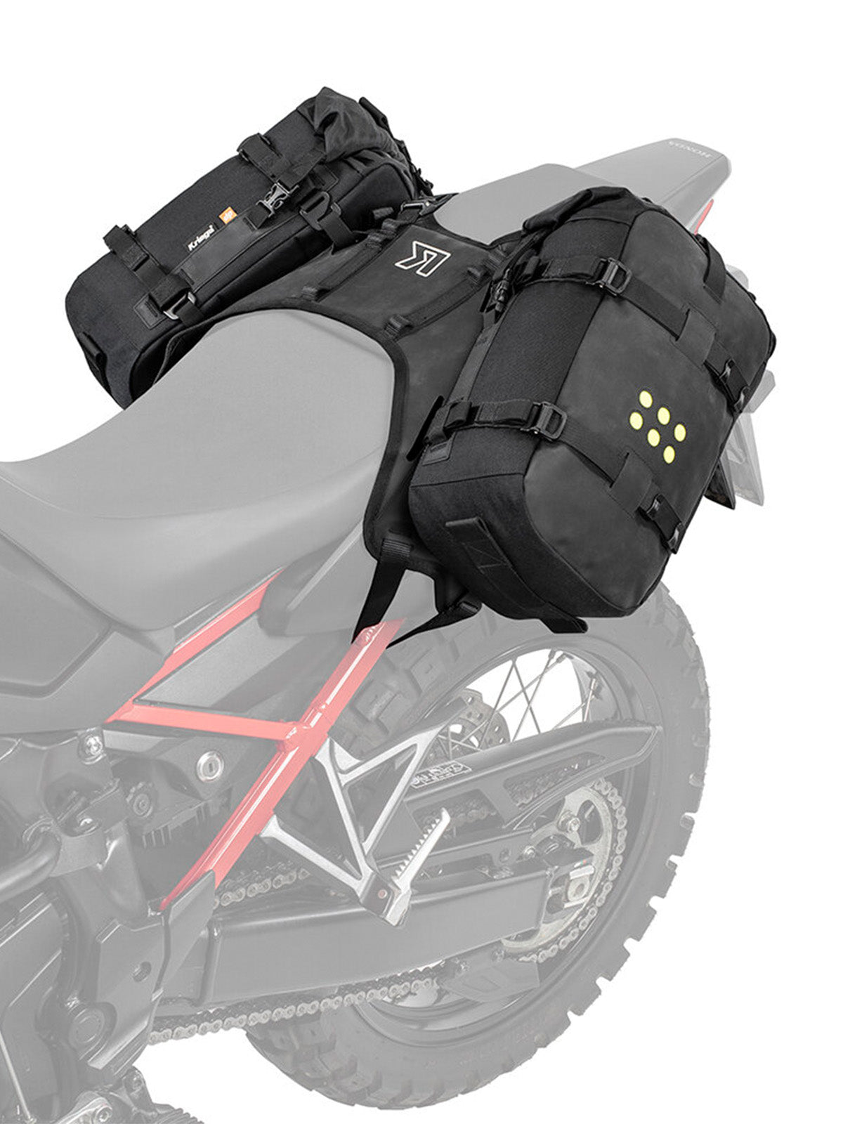 Kriega OS BASE Honda CRF 1100L Africa Twin with two OS12 adventure packs