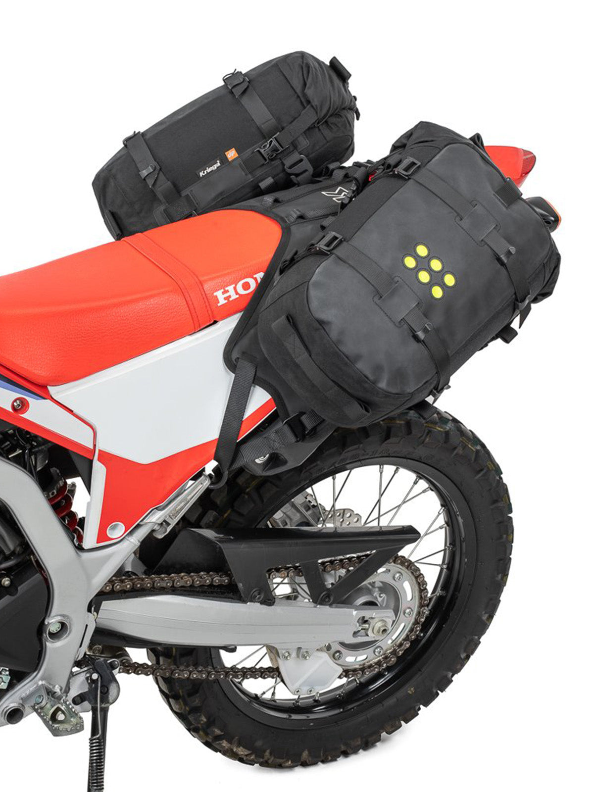 Kriega OS BASE Honda CRF300L / CRF300 Rally with two adventure packs