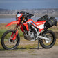 Kriega OS BASE Honda CRF300L / CRF300 Rally mounted to motorcycle ready for trip