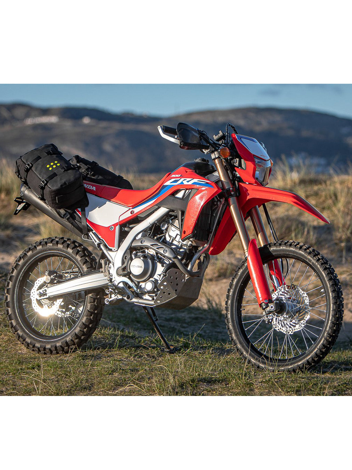 Kriega OS BASE Honda CRF300L / CRF300 Rally on motorcycle