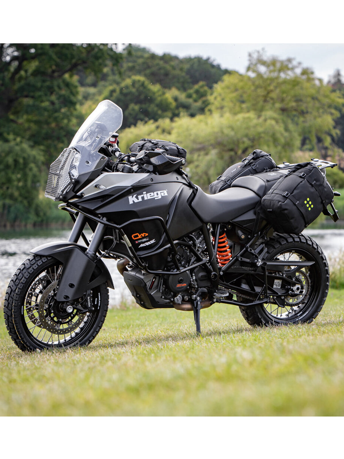 Kriega OS BASE KTM 1050-1290 Adventure fitted to motorcycle
