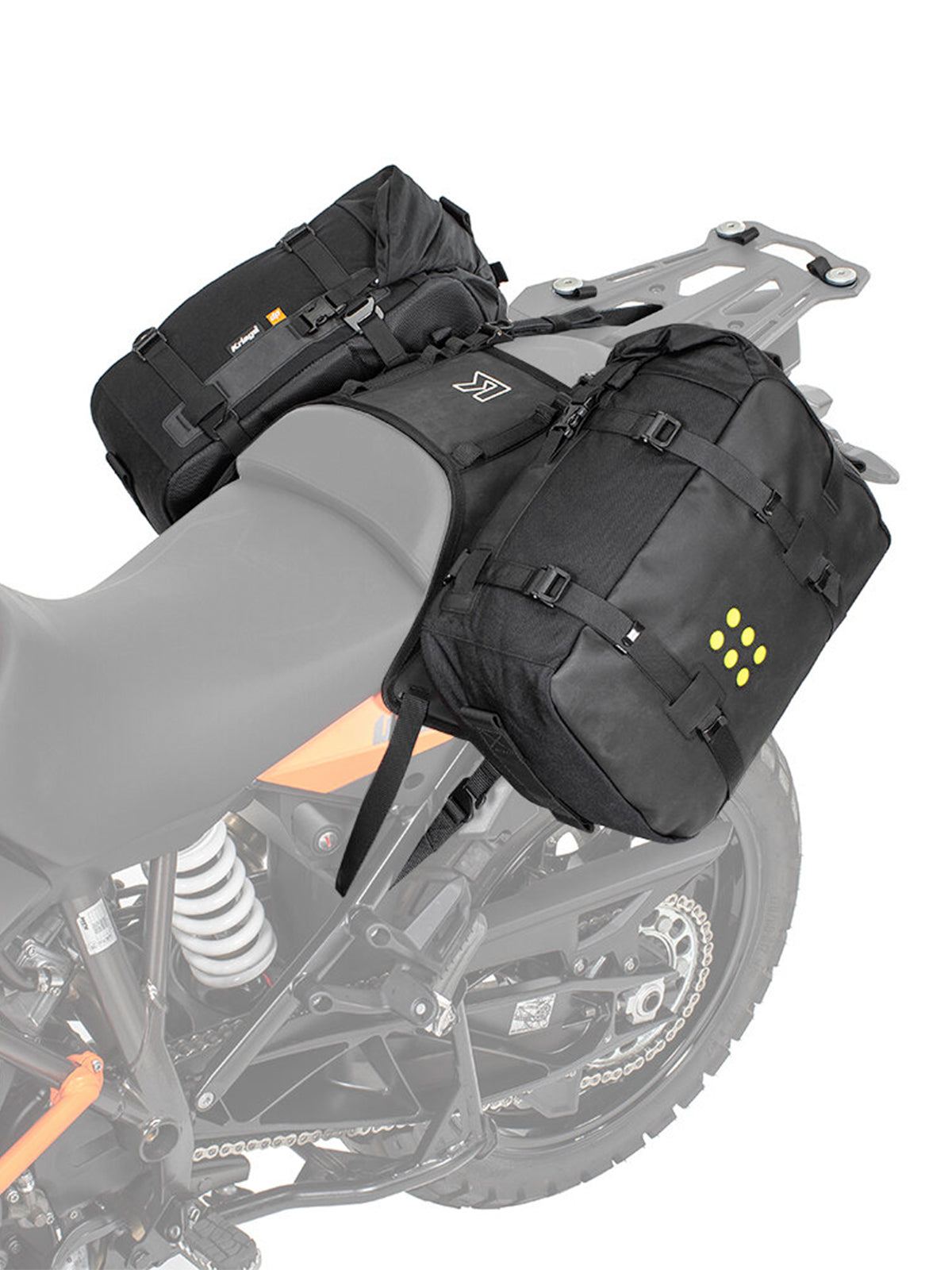 Kriega OS BASE KTM 1050-1290 Adventurewith two os18 adventure packs