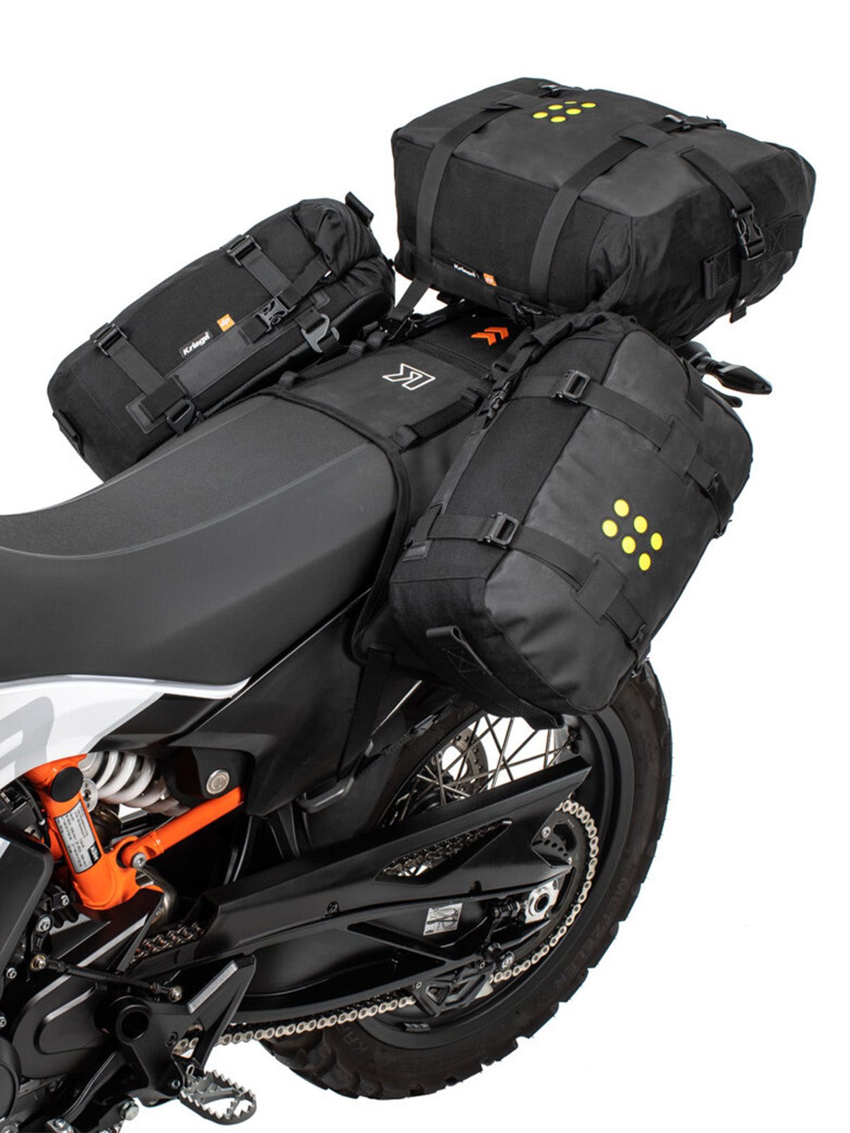 Kriega OS BASE KTM 790/890 with three adventure packs