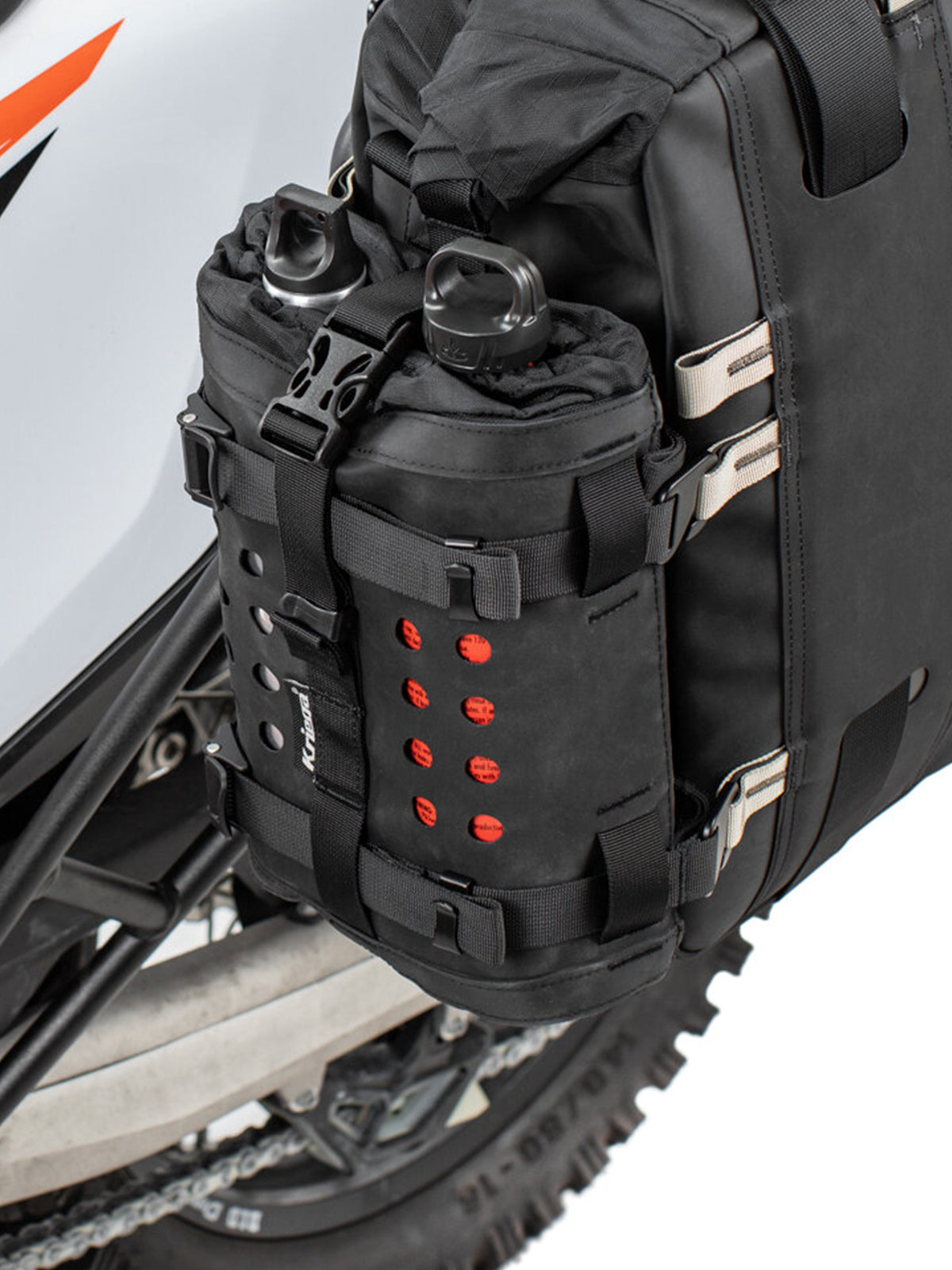Kriega OS Bottle fitted to panniers