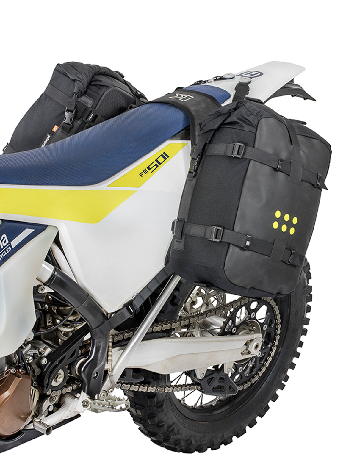 Kriega OS-Combo 36 fitted to rear of Husqvarna