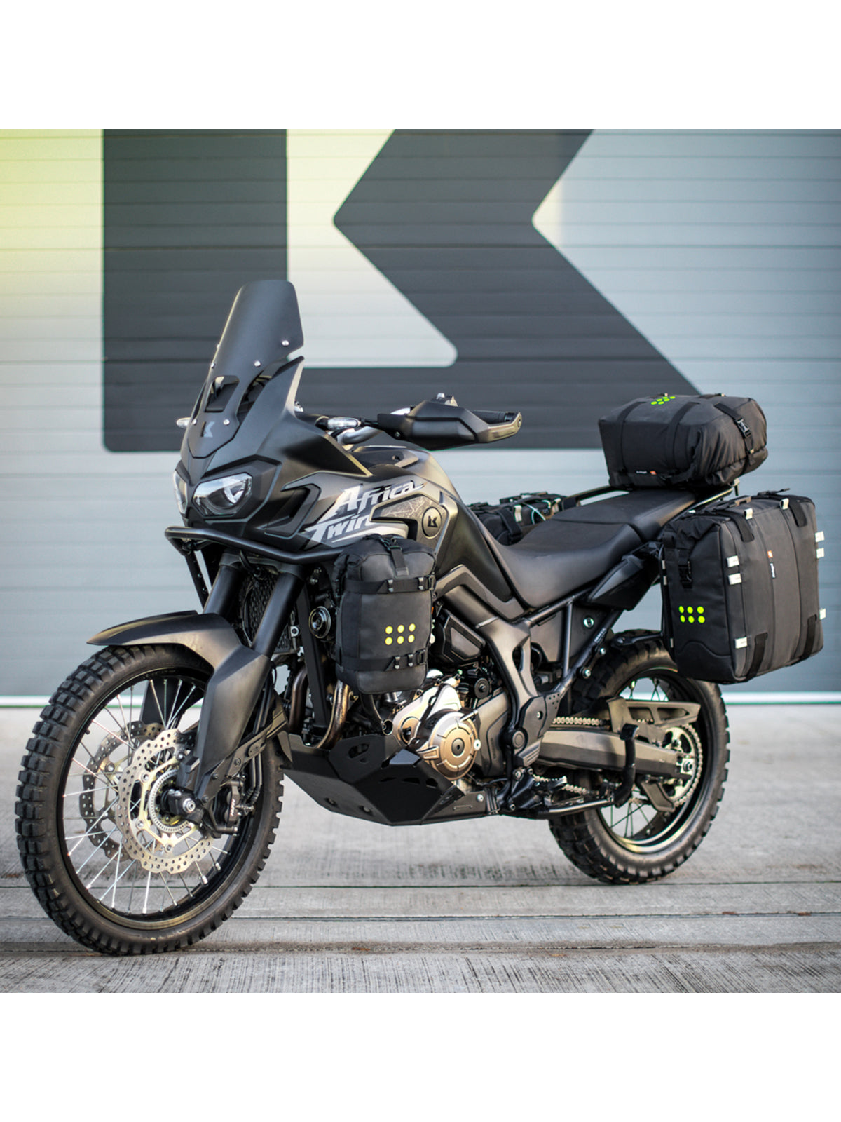 Kriega OS-18 Adventure Pack fitted to motorcycle