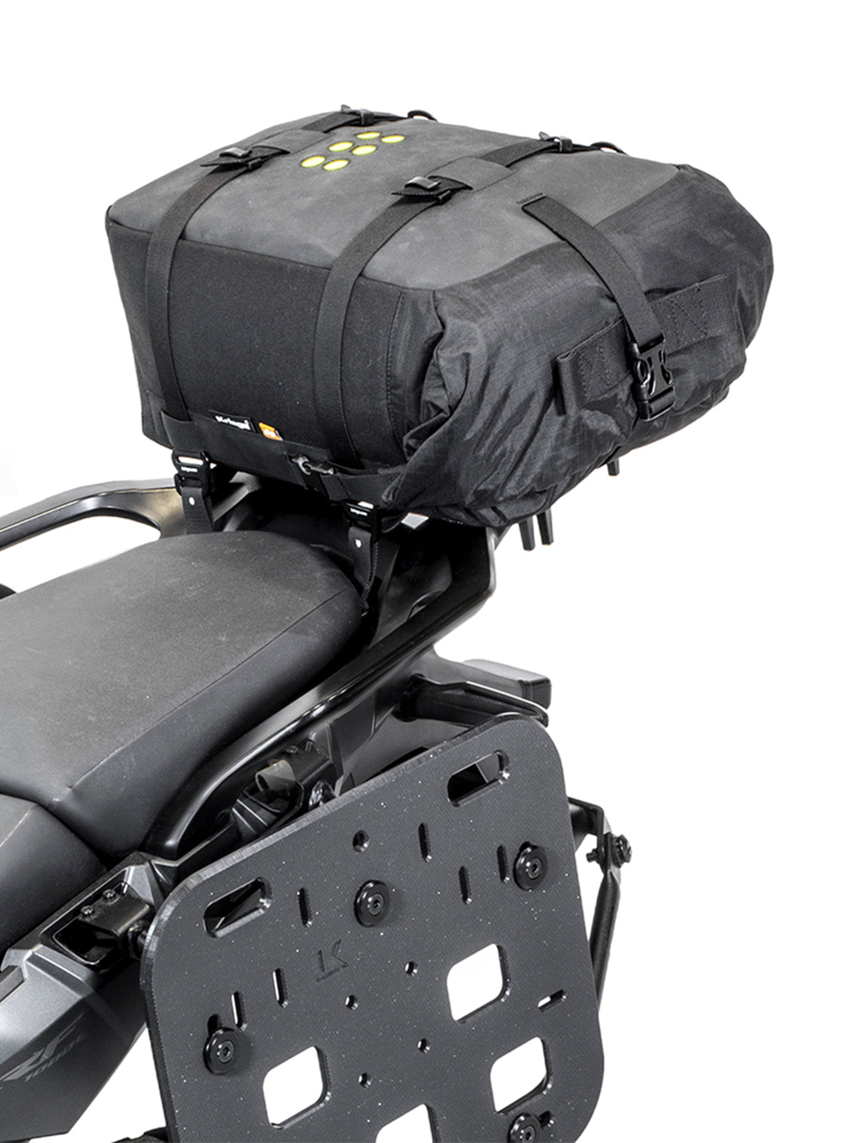 Kriega OS-18 Adventure Pack fitted to luggage rack