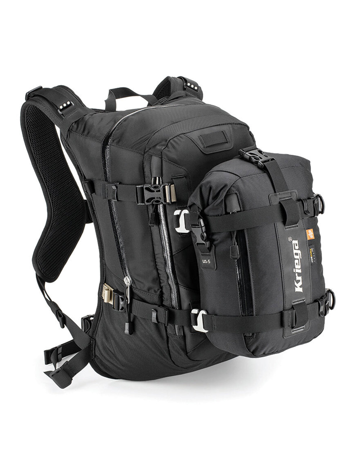 Kriega R20 Backpack with US5 attached