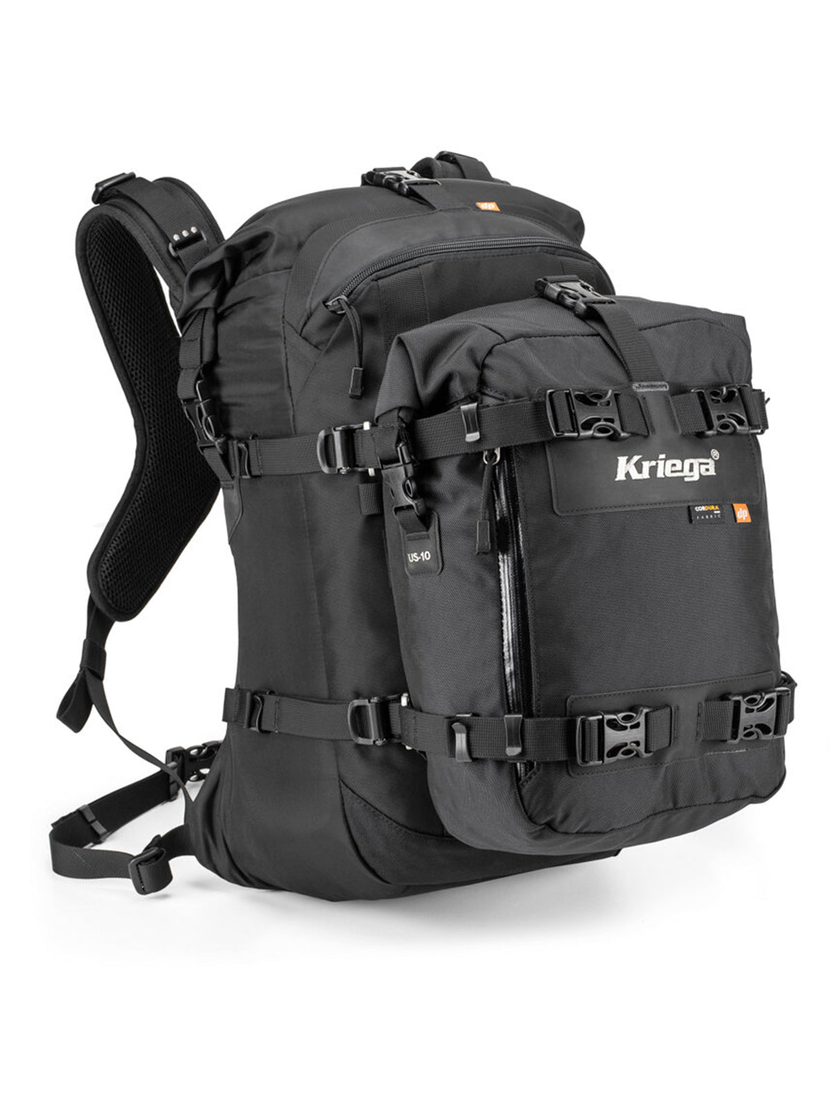 Kriega R22 Backpack with US10 attached
