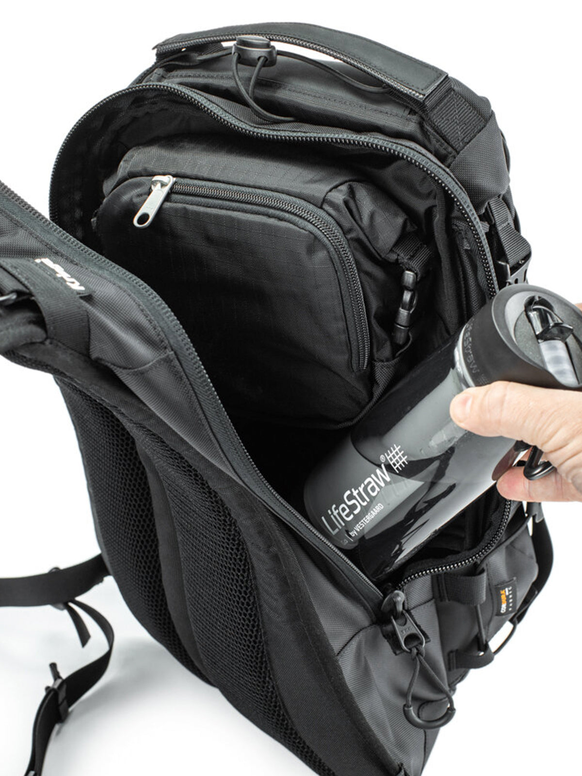 Kriega Trail18 Adventure Backpack rear storage pocket