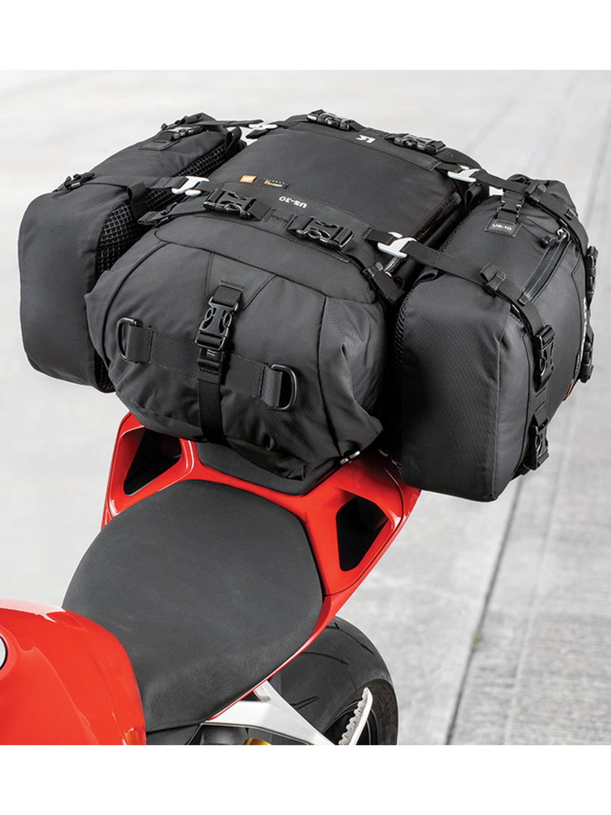 Kriega US30 Drypack combo with other adventure packs