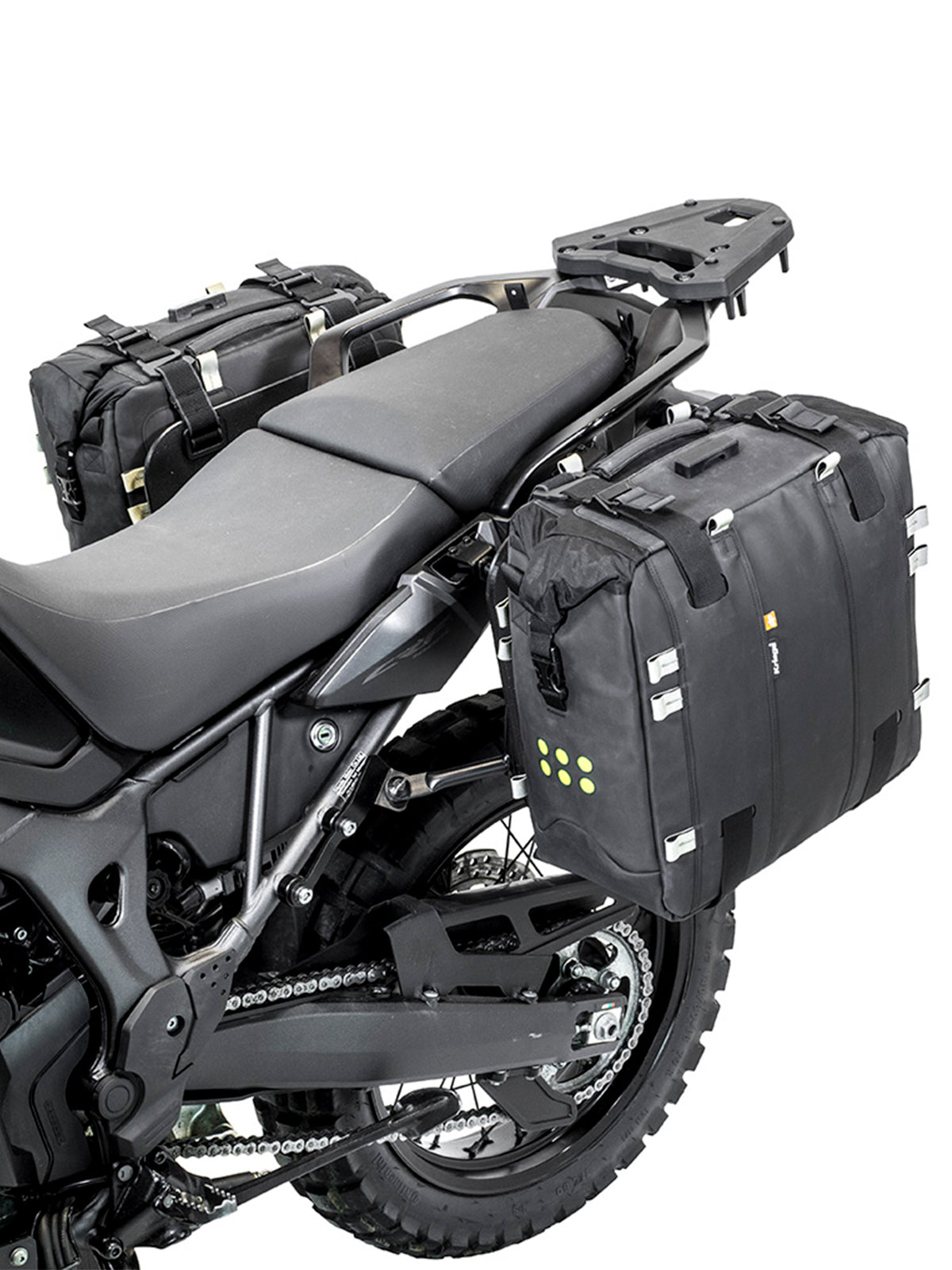 Two Kriega OS-32 Soft Panniers fitted on motorcycle